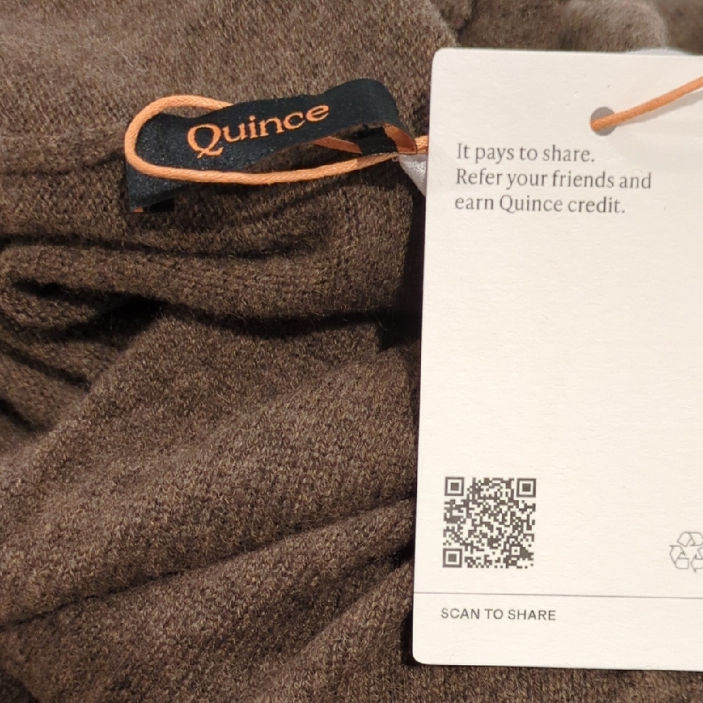 Quince Chocolate Brown Women's Mongolian Cashmere Poncho - Picture 3 of 7